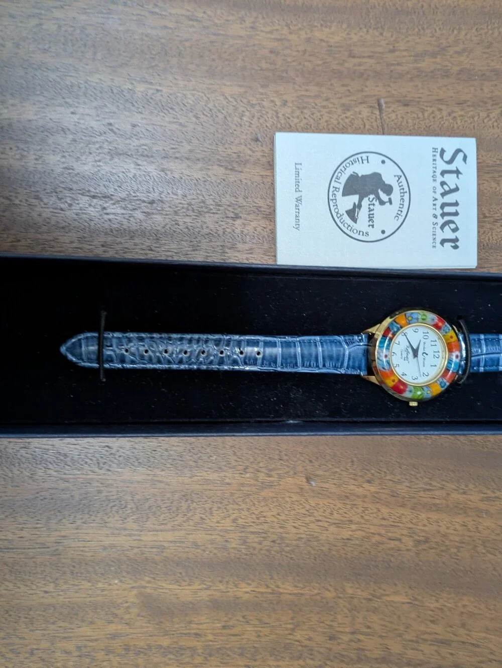 Stauer Women's Watch.  Venezia Murano.  Millefiori Style Face.